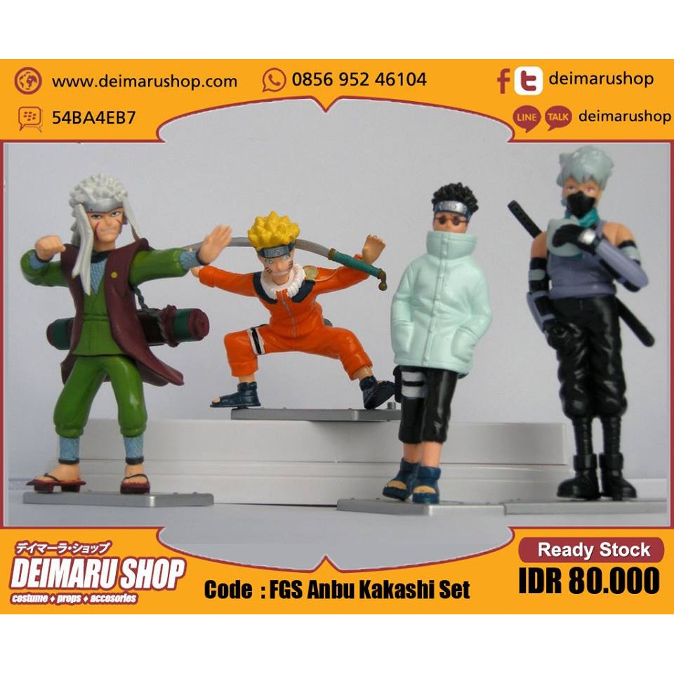 Jual Figure Naruto Shino Jiraiya Anbu Kakashi Set | Shopee Indonesia