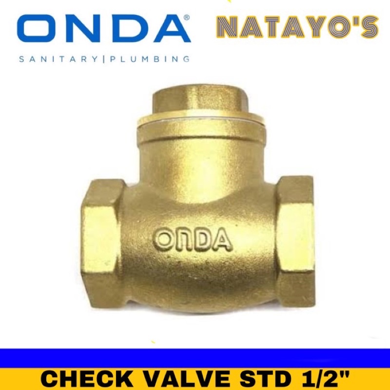 Jual Check Valve Klep Tabok Kuningan 1 2 Onda Shopee Indonesia