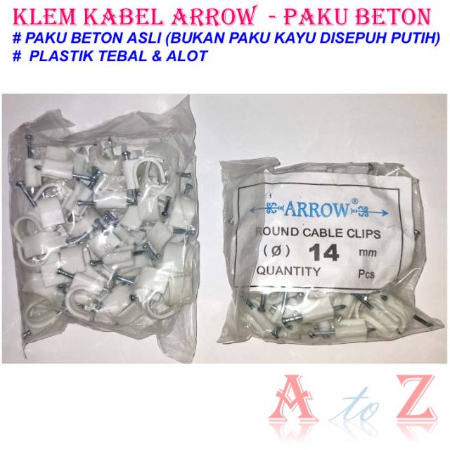 Jual Cable clip/kabel klip/klem kabel no.14 (14mm) | Shopee Indonesia