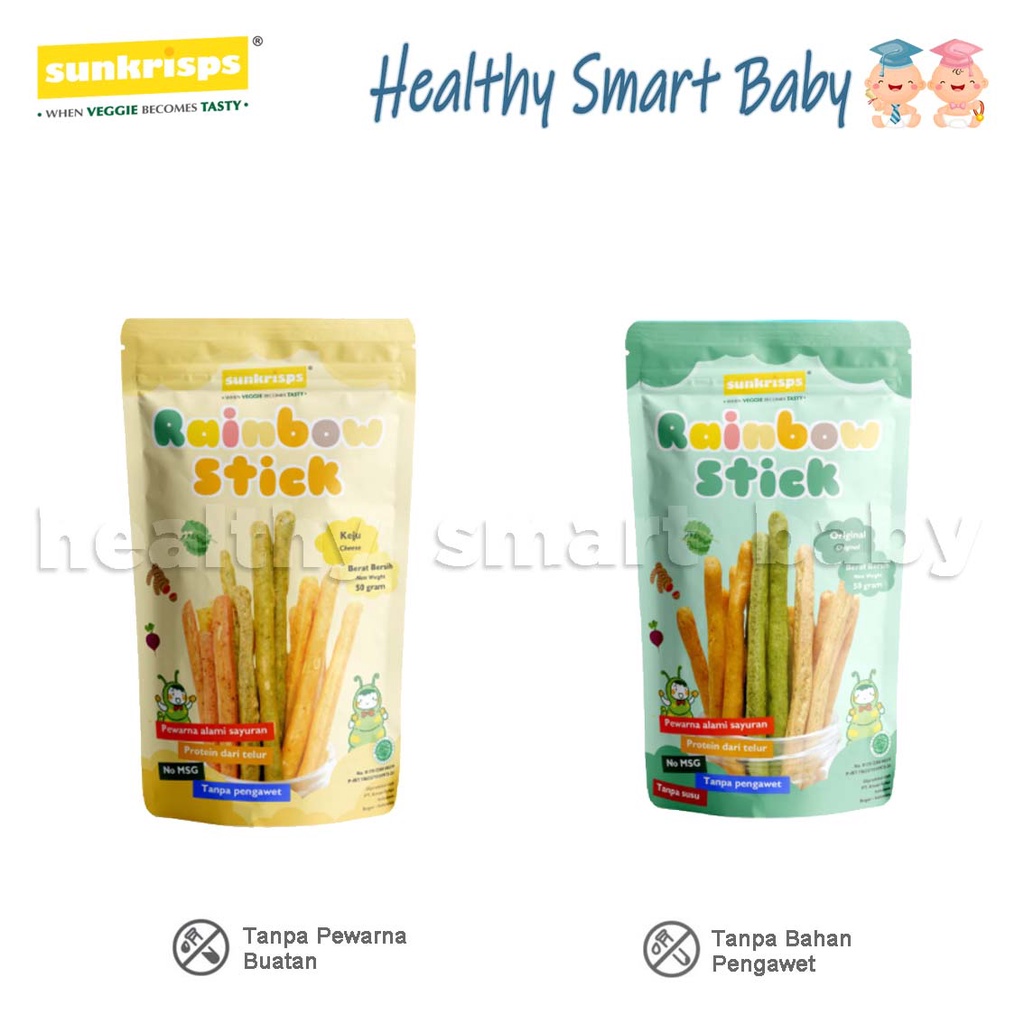 Jual Sunkrisps Rainbow Stick 50gr / Snack MPASI / Snack Camilan Anak ...