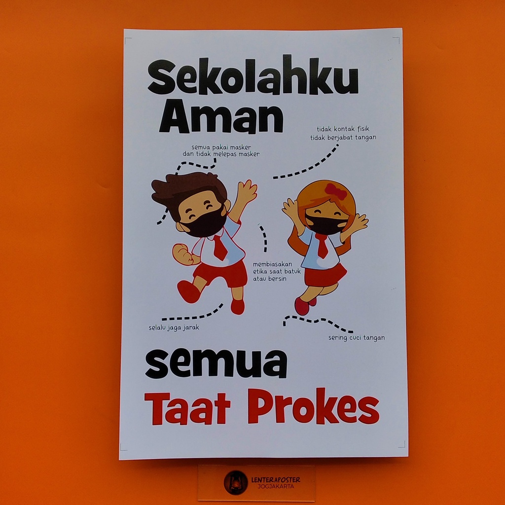 Jual Poster Sekolah - Poster Sekolahku Aman - Poster Semua Taat Prokes ...