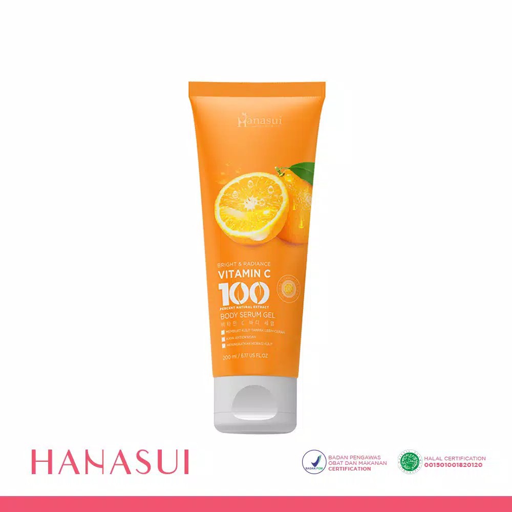 Jual [BPOM] HANASUI Body Serum Gel Aloe Vera / Vitamin C / Sakura 200ml ...