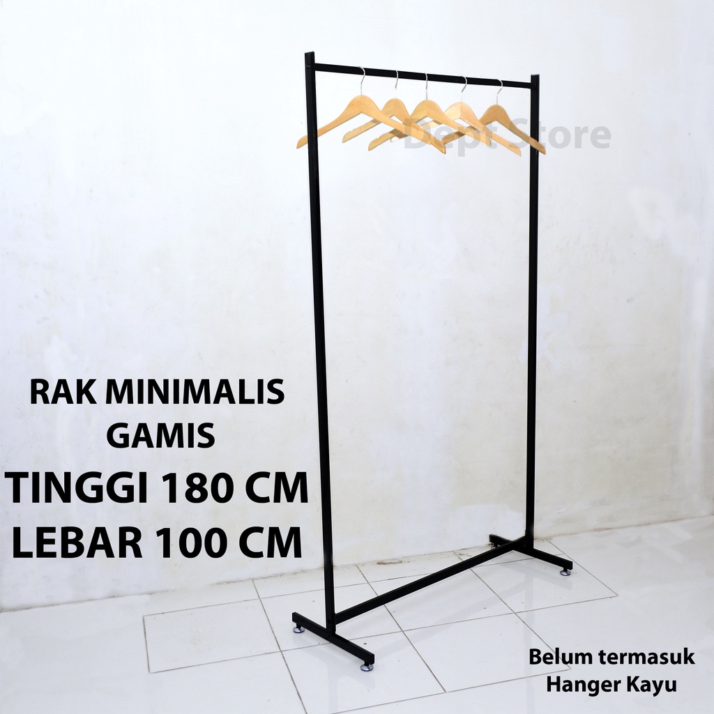 Jual Rak Gantungan Baju Gamis Minimalis Hitam Gawangan Standing Hanger Shopee Indonesia