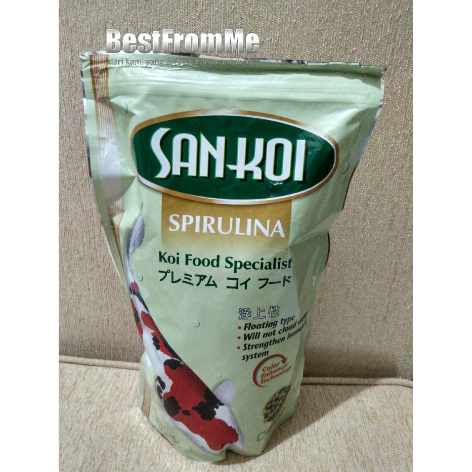 Jual Makanan pakan ikan koi san koi sankoi spirulina pelet koi medium ...