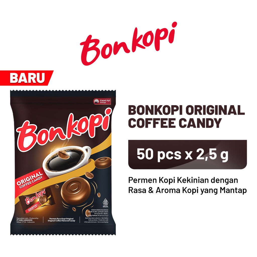 Jual Bonkopi Original Coffee Candy Bag (50 x 2,5 gr) Shopee Indonesia