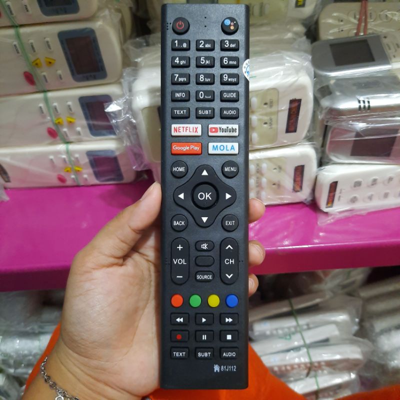 Jual REMOTE REMOT SMART TV POLYTRON MOLA TV NETFLIX YOUTUBE SEPERTI