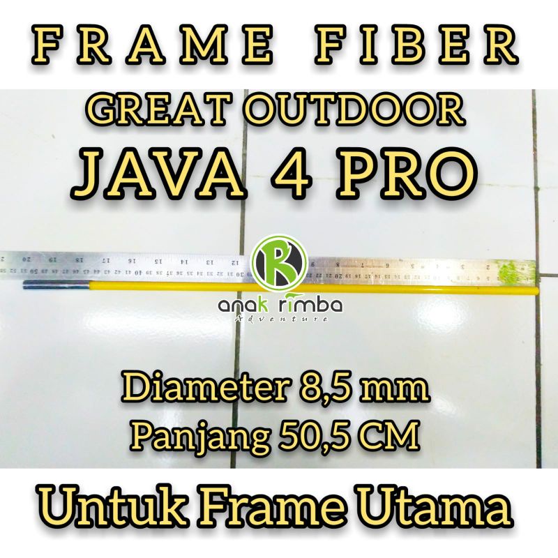 Jual FRAME FIBER JAVA 4 PRO 8,5 MM PANJANG 50,5 CM KUNING UNTUK BAGIAN ...