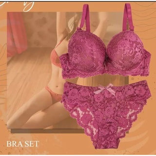 Jual BRA SET bh + cd beha celana dalam wanita setelan renda import quality  RC03 36-42 cup B / bra sexy hot busa motif bunga import 1 set beha dewasa  hot sexy