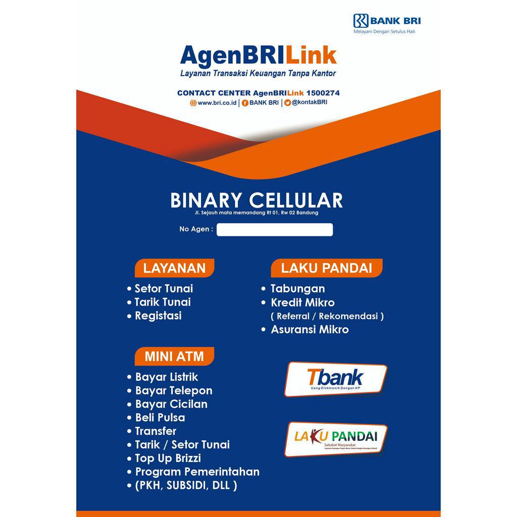 Jual Brosur Agen BRILink | Brosur Custom | Minimal 10 lbr - COD | Shopee Indonesia