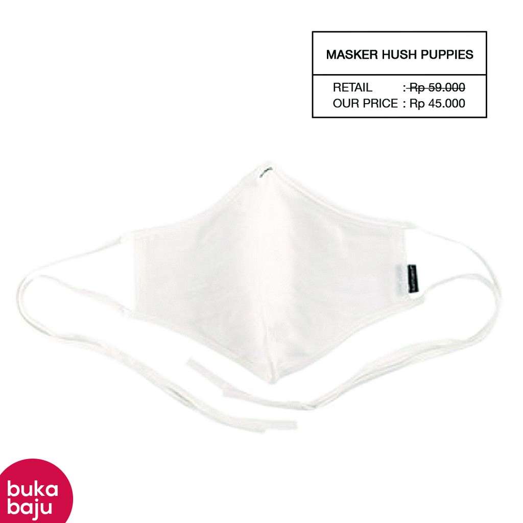 Jual Masker Hush Puppies Warna Putih Polos | Shopee Indonesia