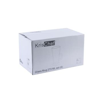 Jual INFORMA - Krischef 270 Ml Set 6 Pcs Gelas GLASS MUG Original Kaca ...