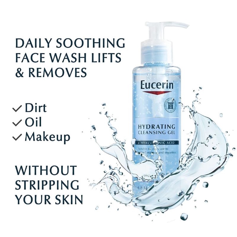 Jual EUCERIN Hydrating Cleansing Gel + Hyaluronic Acid (200 ml