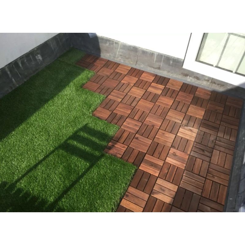 Jual decking tile rumput sintetis bisa bongkar pasang ukuran 30x30 ...