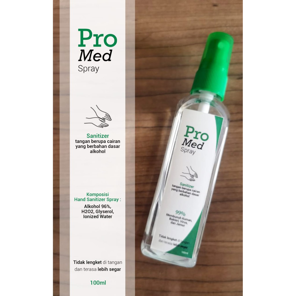 Jual ProMed Hand Sanitizer Spray 100ml | Shopee Indonesia
