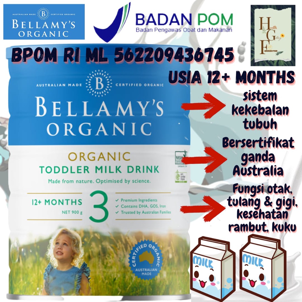 Bellamy's Organic 幼児用ミルク飲料 12ヶ月以上 Bellamy's Organic 幼児用ミルク飲料 12ヶ月以上