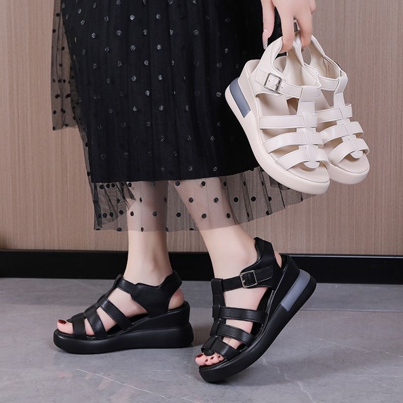 Jual Sepatu Sandal Wedges Korea Kronco TH02 Shopee Indonesia