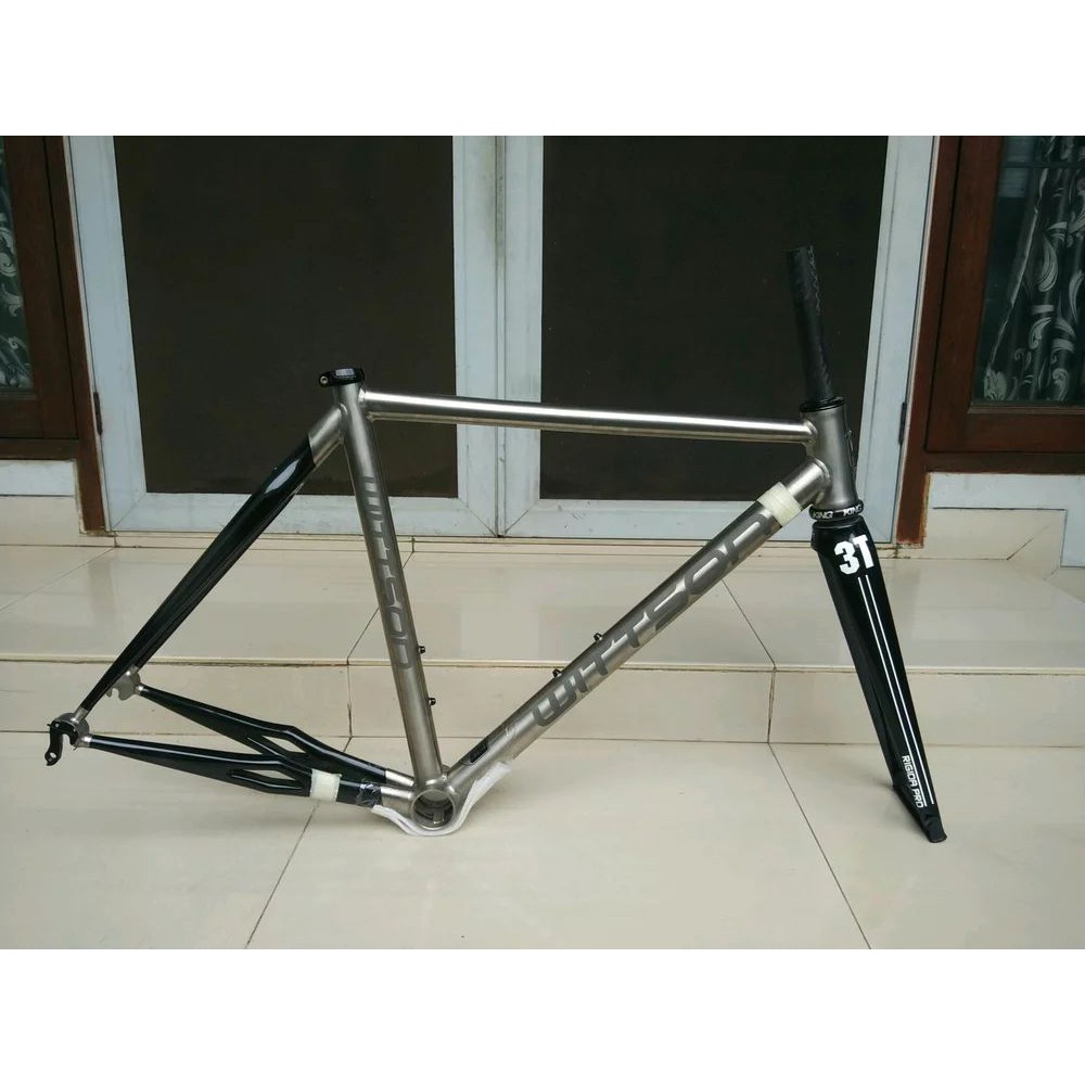 jual frame titanium road bike