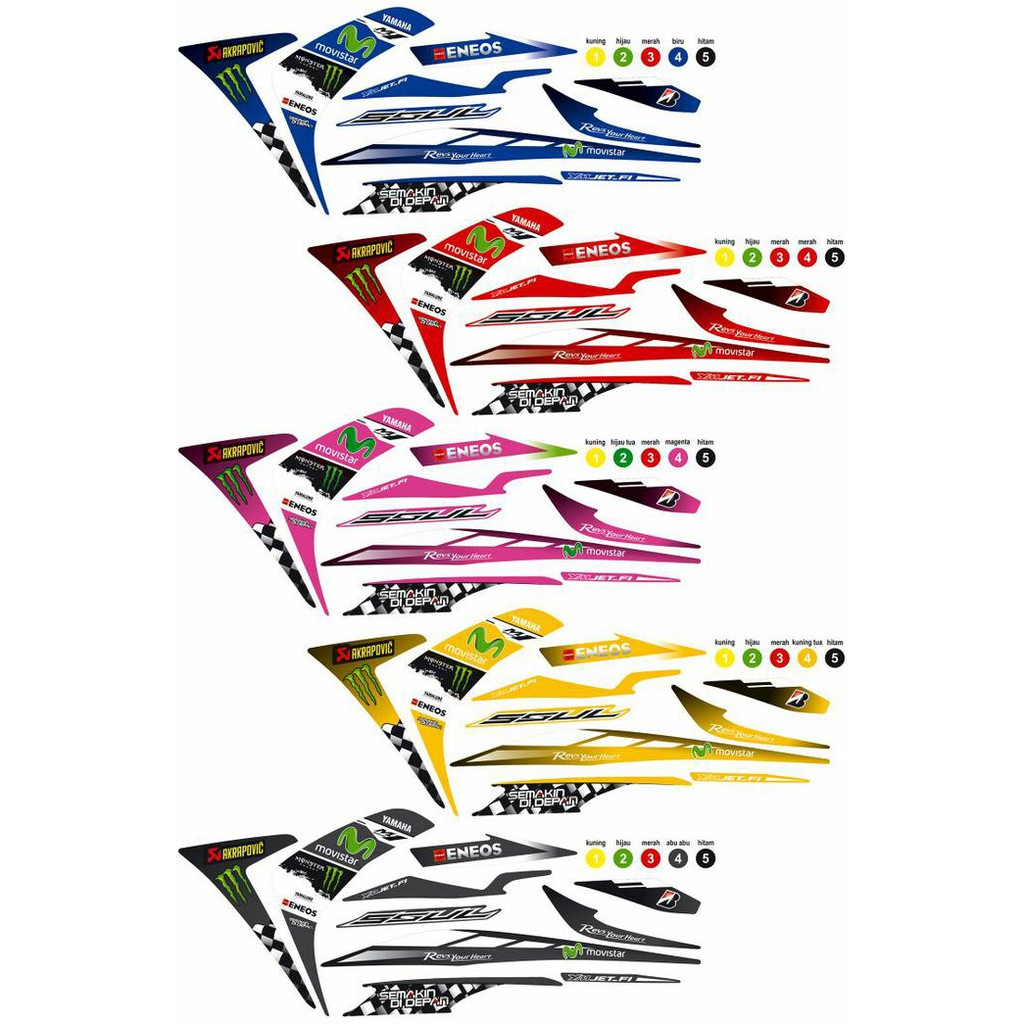 Jual Stiker - Sticker Striping Variasi Mio Soul Gt (MOVISTAR) | Shopee