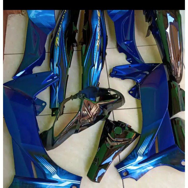 Jual cover body full set halus motor Yamaha Jupiter Z burhan+Striping