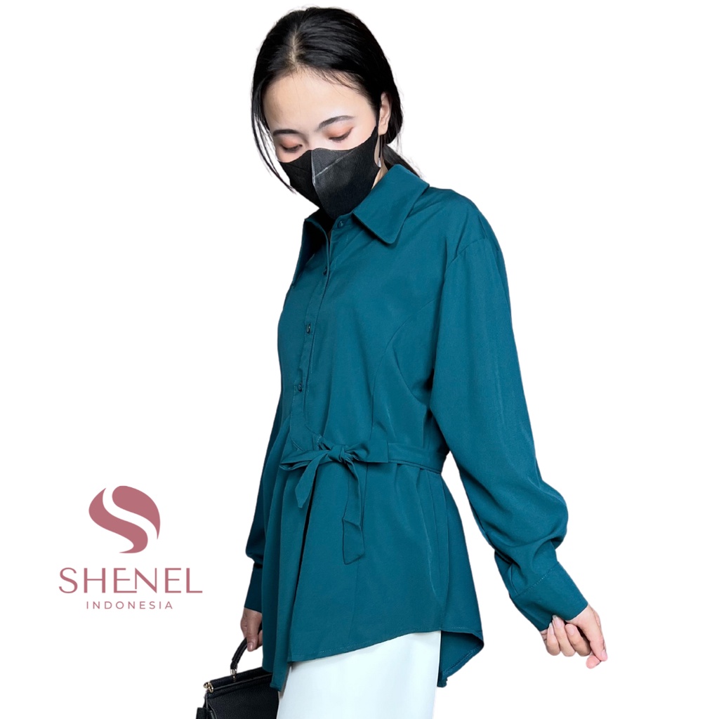 Jual Shenel | Morin Shirt Kemeja Shakila Premium Top Model Pinggang ...