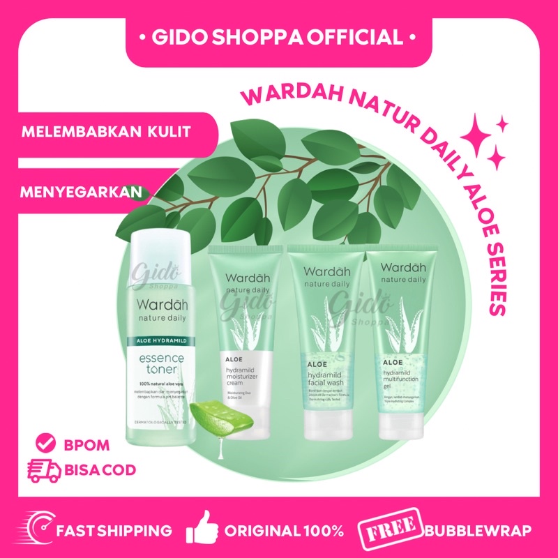 Jual [ORIGINAL] WARDAH NATURE DAILY ALOE VERA SERIES ALOEVERA GEL MULTIFUNGSI FACIAL WASH