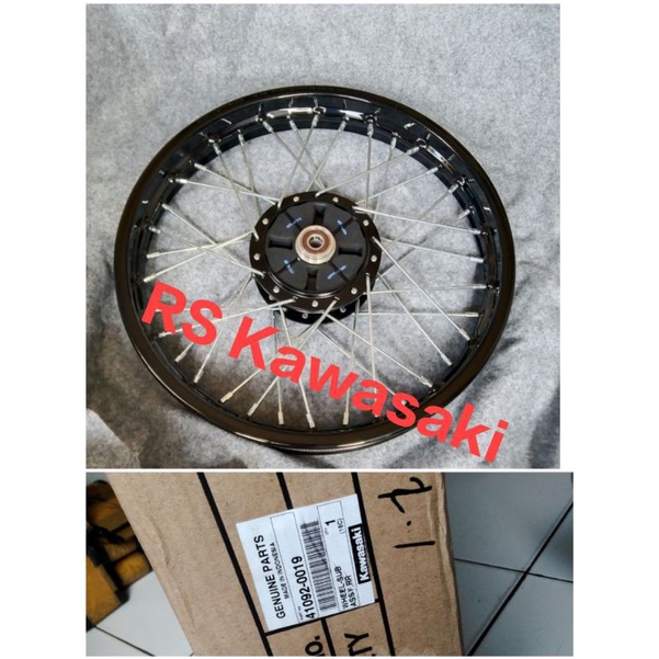 Jual Pelek Velek Velg Jari Jari Tromol Roda Belakang Set Kawasaki W Se Cafe Original Shopee