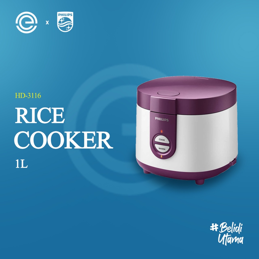 Jual PHILIPS Rice Cooker 1 Liter HD3116 Shopee Indonesia