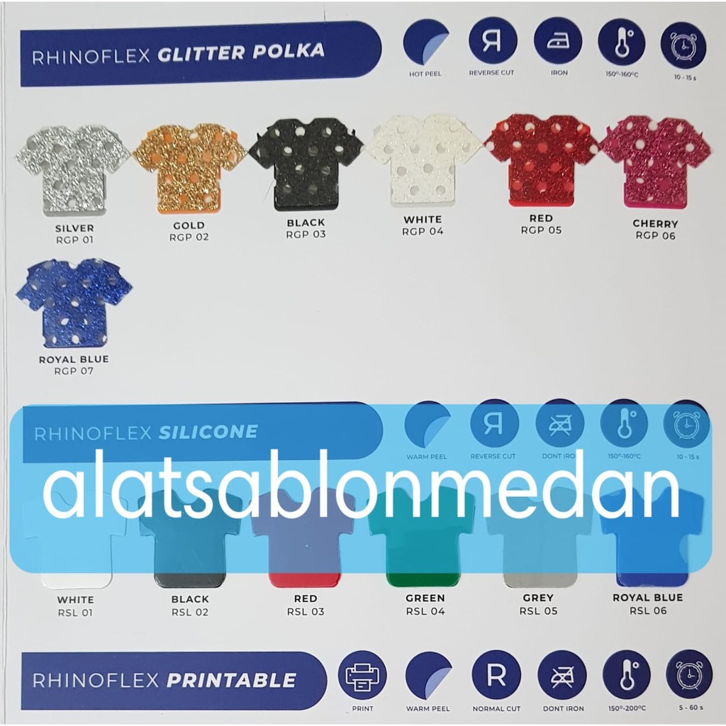 Jual RHINOFLEX POLYFLEX GLITTER POLKA Bahan Sablon Polyflex Kertas ...