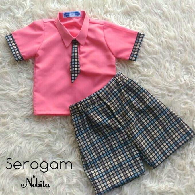 Jual QW467 BAJU SERAGAM SEKOLAH NOBITA DORAEMON JEPANG COWOK CEWEK AK