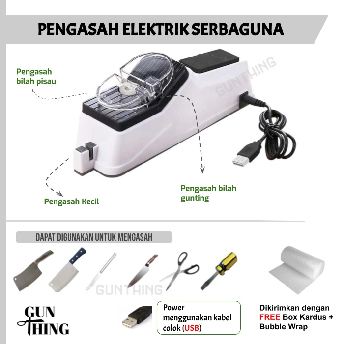 Jual Pengasah Elektrik Otomatis Serbaguna Pisau Gunting - Pengasah