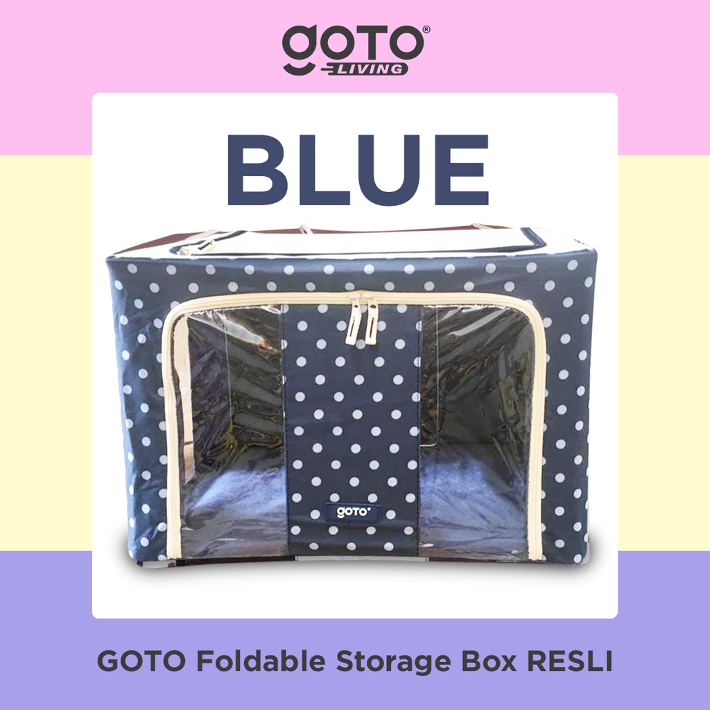 Jual Goto Resli Storage Box 66L Double Zipper Frame Baja Large Besar ...