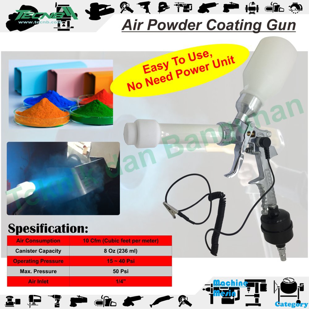 Jual Air Powder Coating System Gun (No Need Power unit) | Shopee Indonesia
