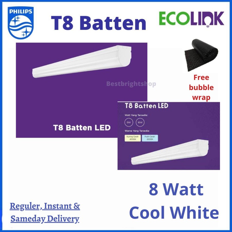 Jual ECOLINK Lampu T8 B8007 8W 600mm - Batten | Shopee Indonesia