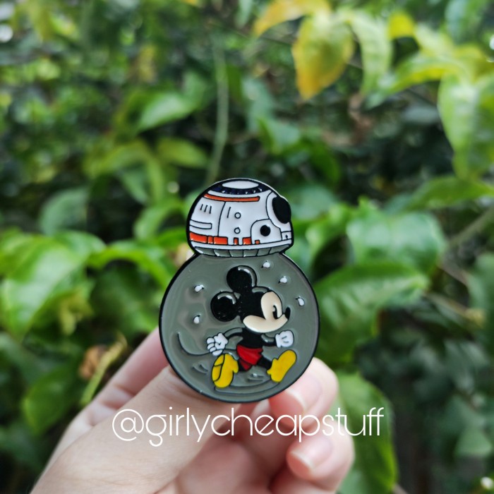 Jual (READY) Pin Enamel Mickey Mouse Star Wars BB8 BB 8 BB-8 Hard Bros ...