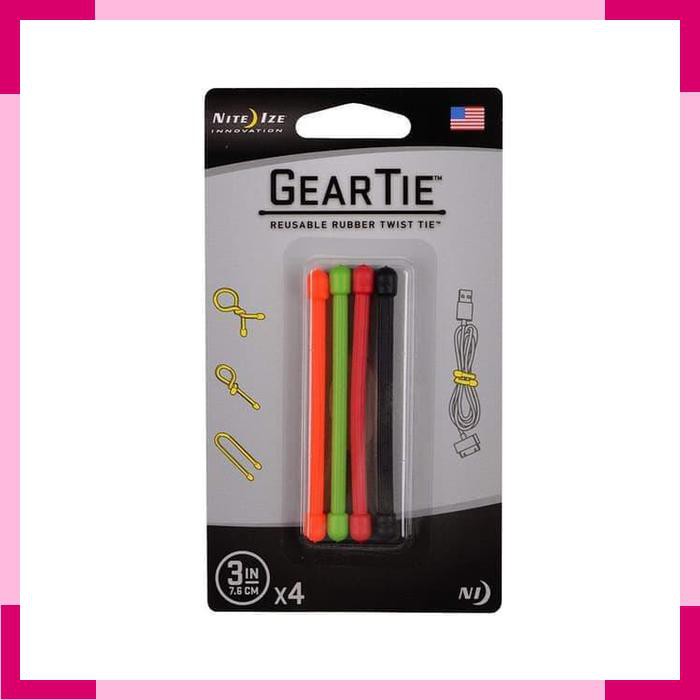 Nite Ize Cravatta Twist Rosa Fluo 15 Cm – Fascetta In Gomma Riutilizzabile Con Anello, Per Organizzare Cavi E Cuffie - 3