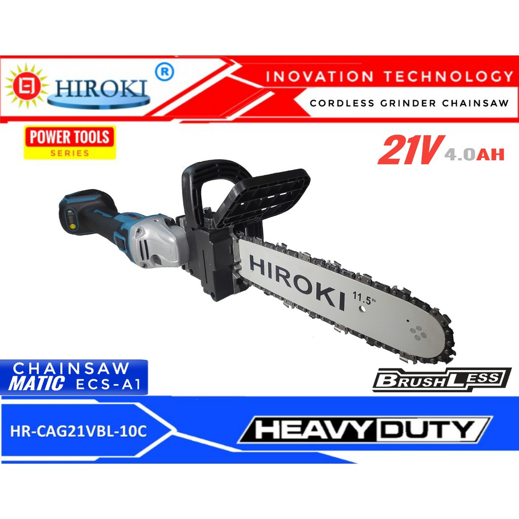 Jual MESIN CORDLESS BATERAI CHAINSAW GERINDA TANGAN HIROKI BRUSHLESS ...