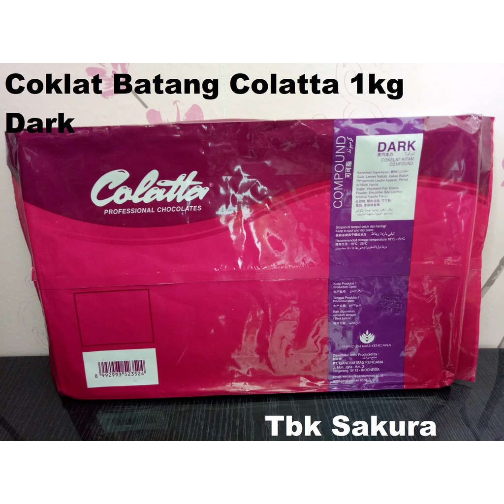 Jual Coklat Batang COLATTA 1Kg / DCC / Dark Compound colatta | Shopee ...
