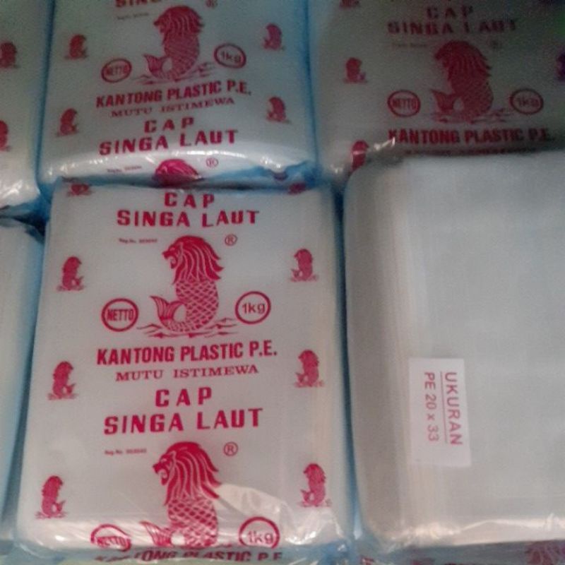 Jual PLASTIK ES BATU PE CAP SINGA LAUT ANEKA UKURAN 1000 GR | Shopee ...