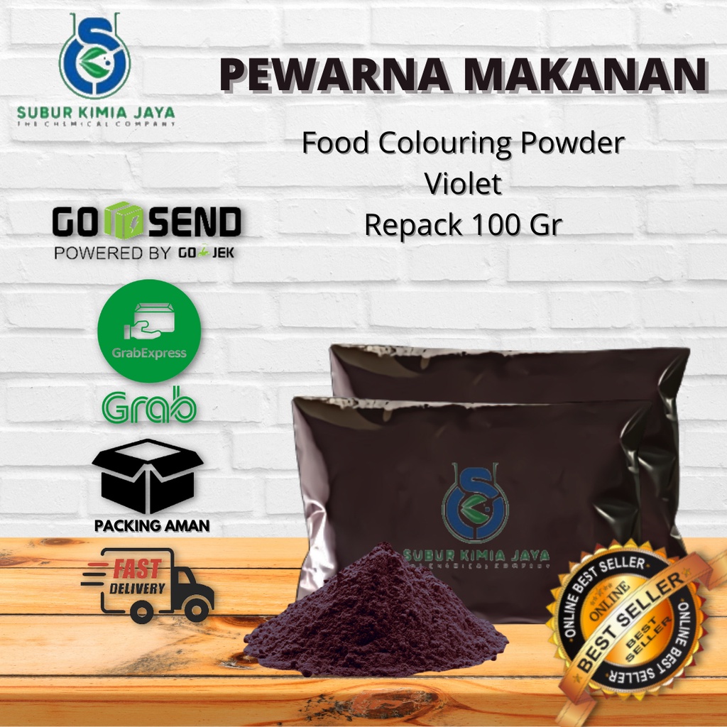 Jual Pewarna Makanan Bubuk Violet Grape Ungu ( 100 gram ) | Shopee ...