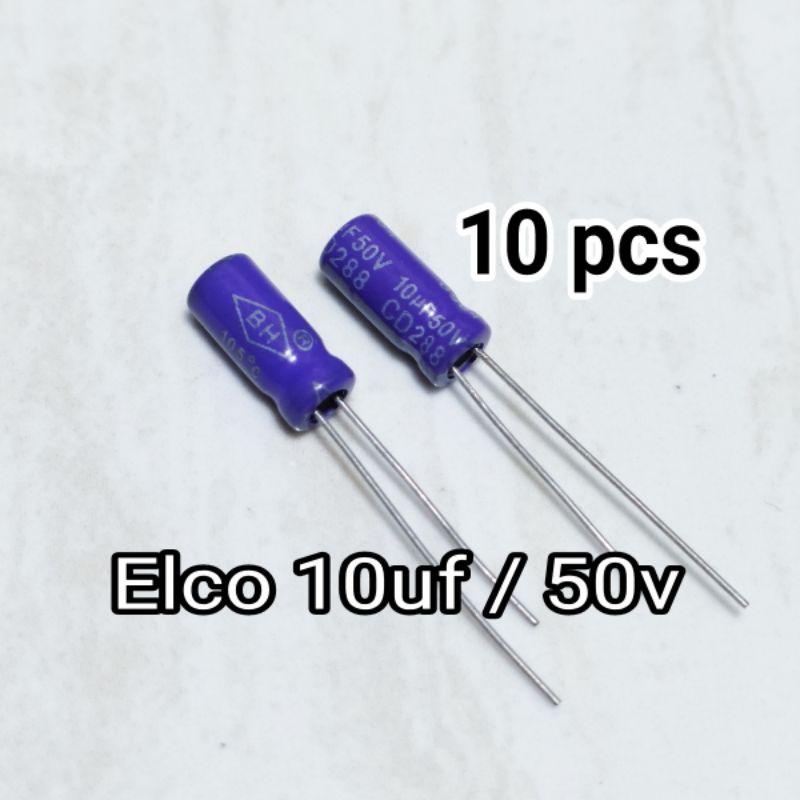 Jual Elco 10uf 50v Capacitor Elko 10 Uf 50 Volt Shopee Indonesia 1636