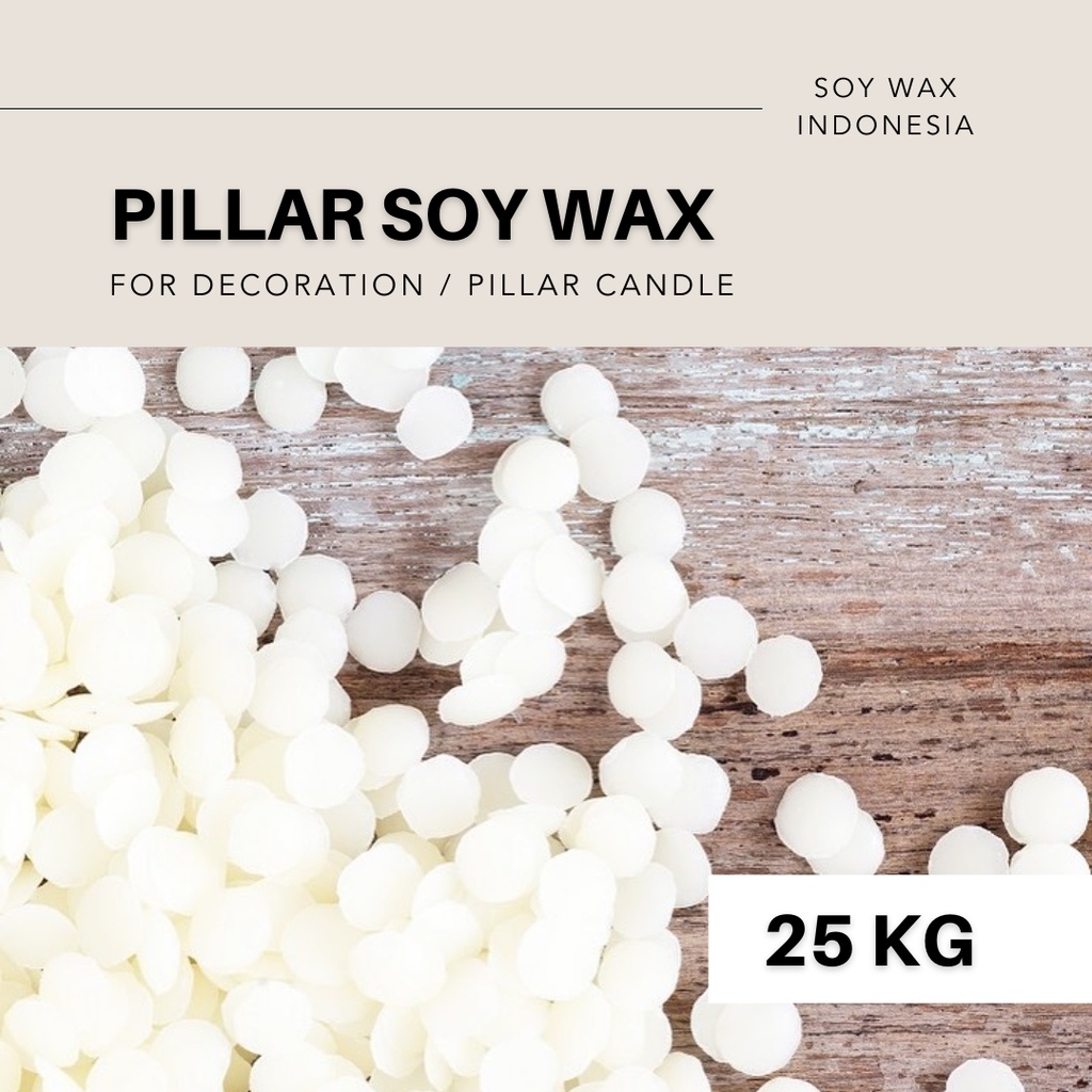 Jual Pillar Soy Wax - 25kg - 100% Pure / Bahan Baku Scented Candle ...