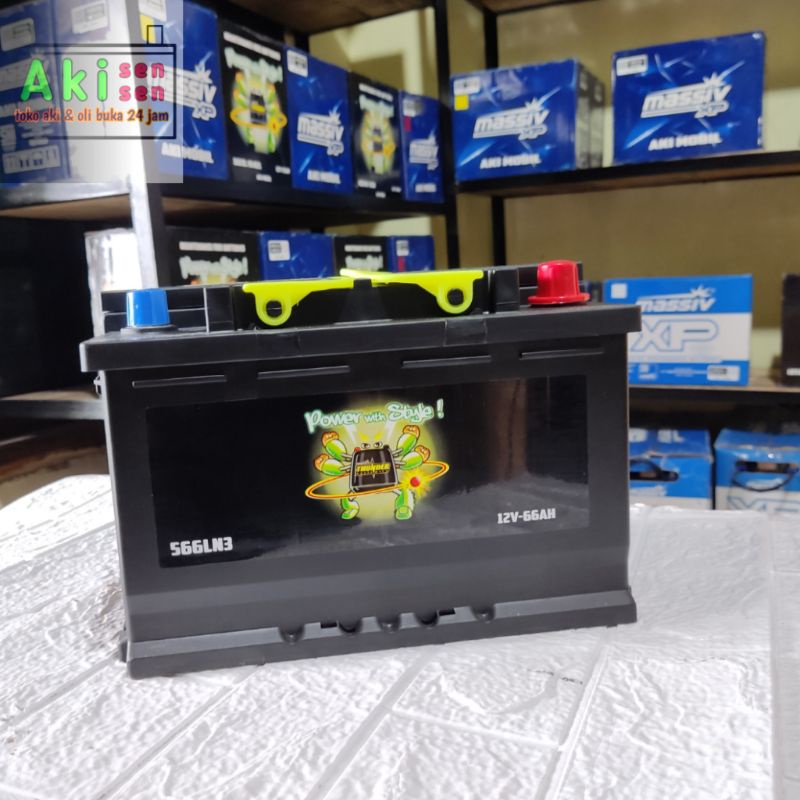 Jual accu aki kering mf din 566ln3 12volt 66ah massiv thunder | Shopee