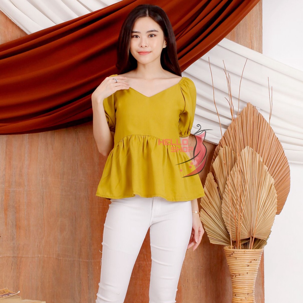 Jual HELLOSHOP ATASAN JESSY PEPLUM TOP BLOUSE FASHION CEWEK BAJU WANITA KOREA KEKINIAN PAKAIAN REMAJA ABG DEWASA Shopee Indonesia