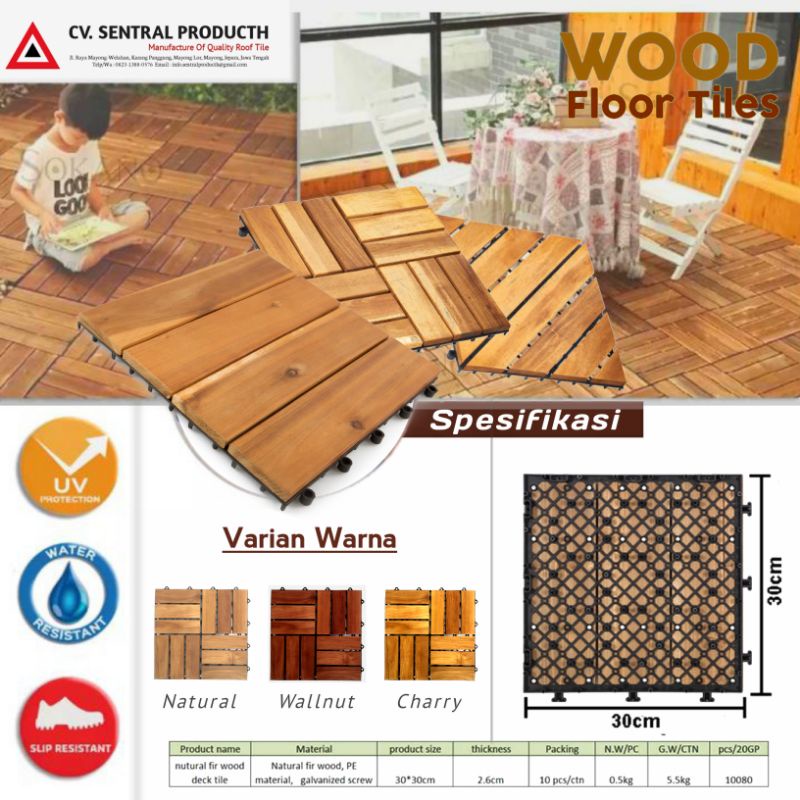 Jual Lantai Kayu Jati Decking Tile Parkit Lantai Pvc Floring Floor Shopee Indonesia