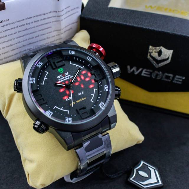 Jual Jam Tangan Sport Pria Weide WH 2309 Original Dual time Water