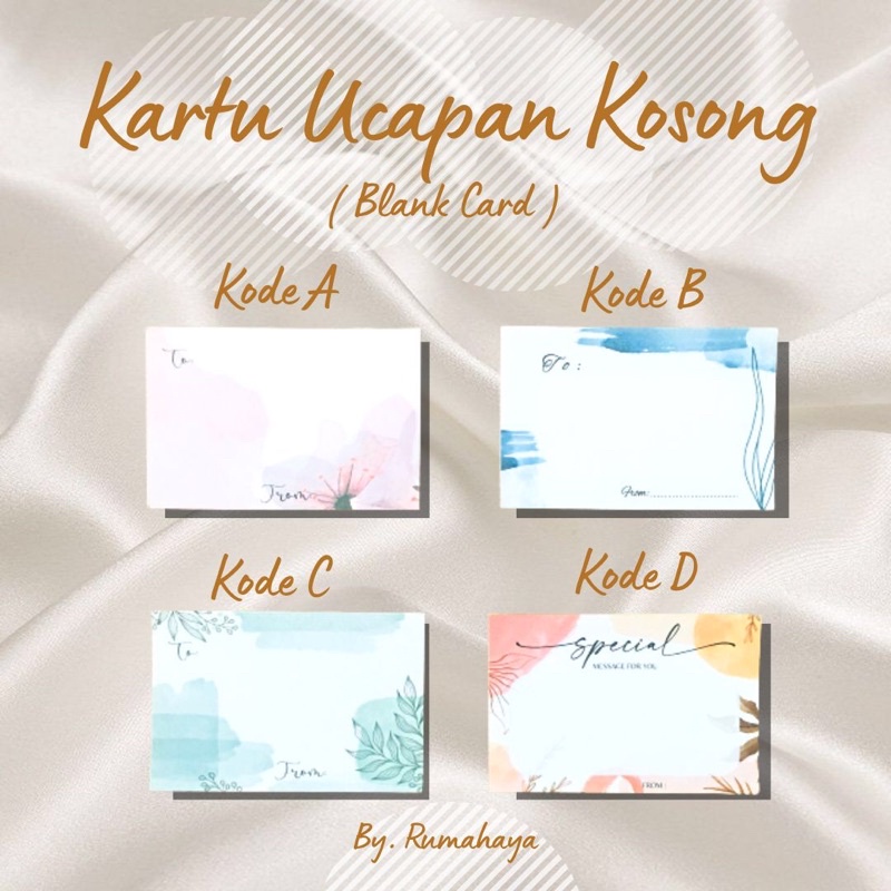 Jual Blank Card | Kartu Ucapan Kosong | Shopee Indonesia