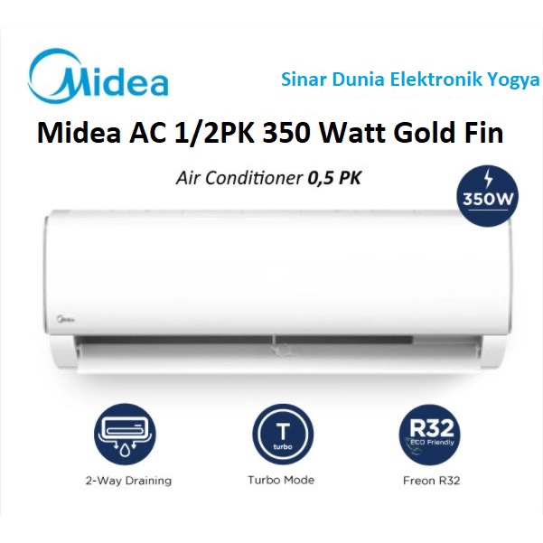 Jual Midea AC 1/2 PK 0,5 PK Standard 350 Watt MSFC-05CRN 05CRN 05CRN | Shopee Indonesia