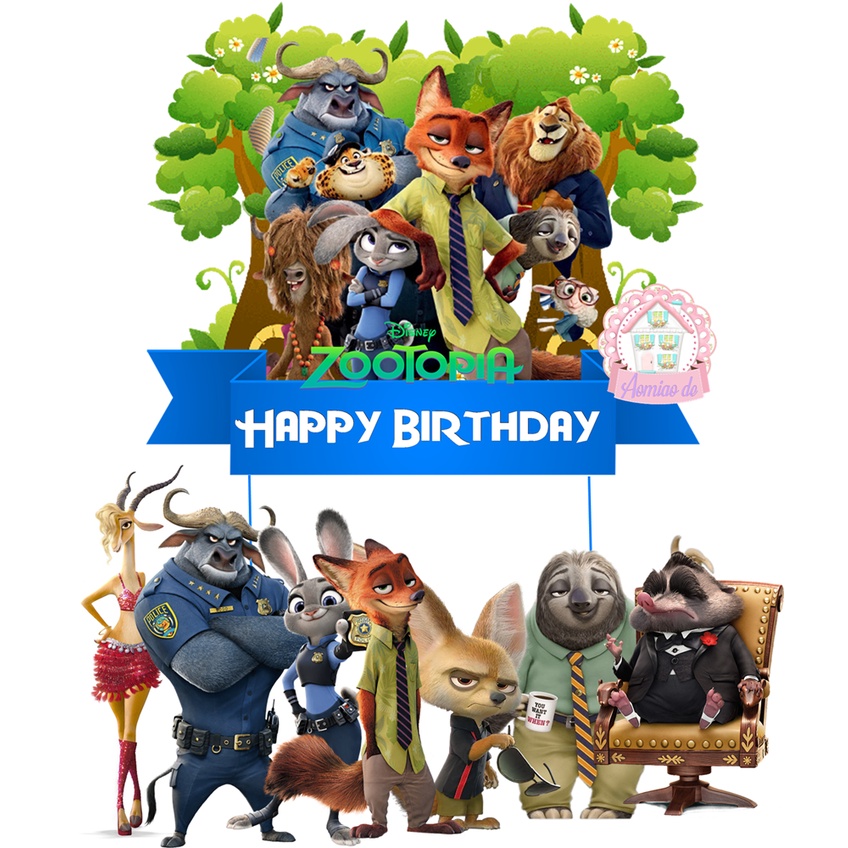 Jual ZOOTOPIA CAKE TOPPER Shopee Indonesia