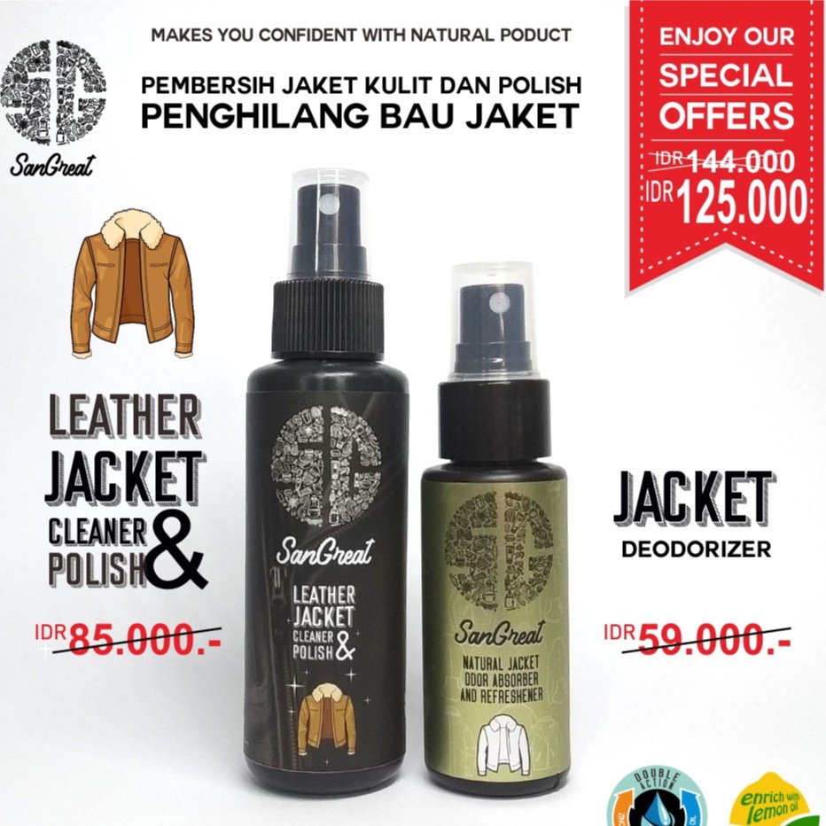 Jual Paket Leather Jacket Cleaner And Polish Pembersih Pengkilap Jaket ...