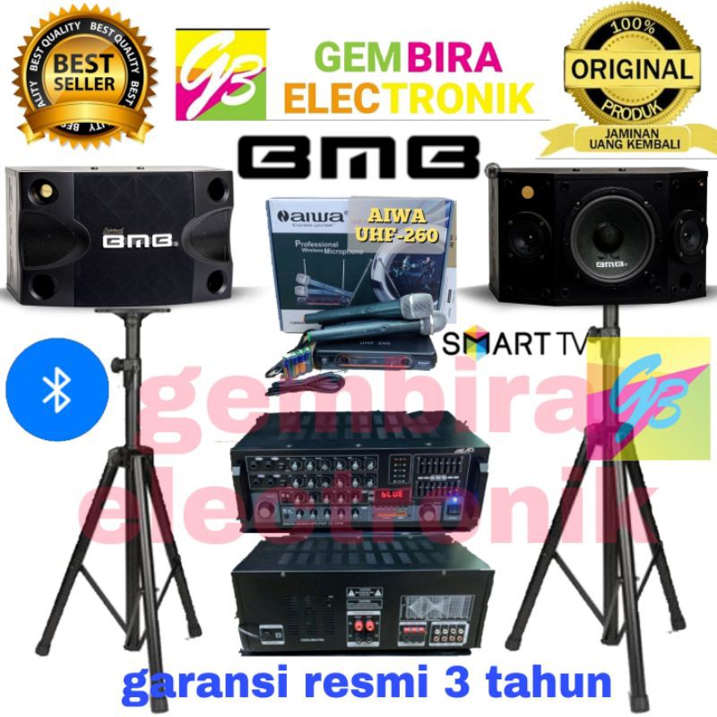 Jual Paket Karaoke Speaker BMB Bluetooth Amplifier Profesional Original ...